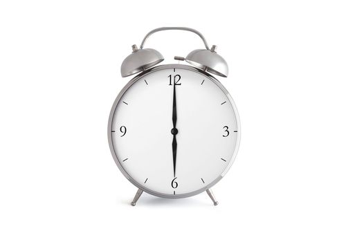 Alarm clock isolated on a white background