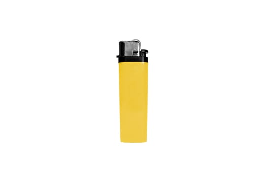 yellow lighter isolated on a white background