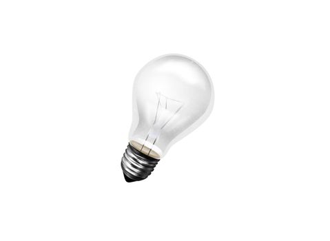3d light bulb isolated on white background