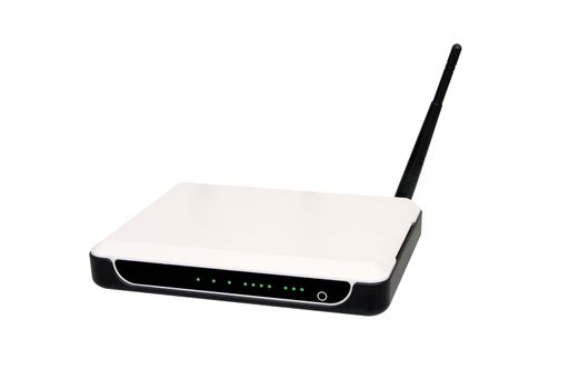 Wireless router isolated on a white background