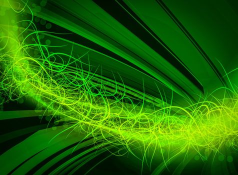 Computer designed modern green abstract background with space for your text.