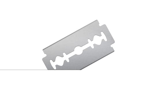 razor blade isolated on a white background