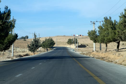 Landscape view Along the way to Amman,Jordan