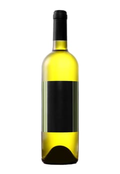 wine bottle isolated on a white background