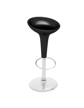 black bar stool isolaetd on white background