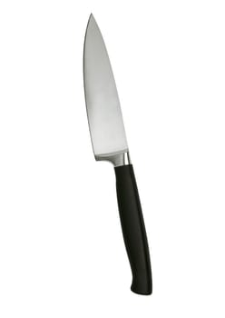 New kitchen knife on a white background