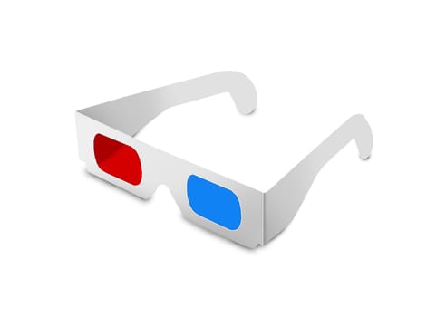3d glasses isolated on a white background