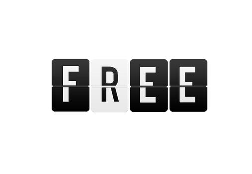 A Colourufl 3d Rendered "Free" Concept Ilustration