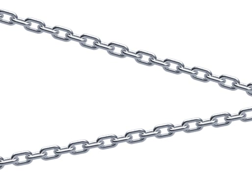 two Chains isolated on a white background