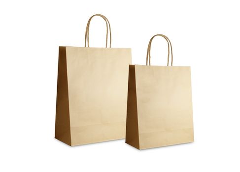 Paper bags isolated on a white background
