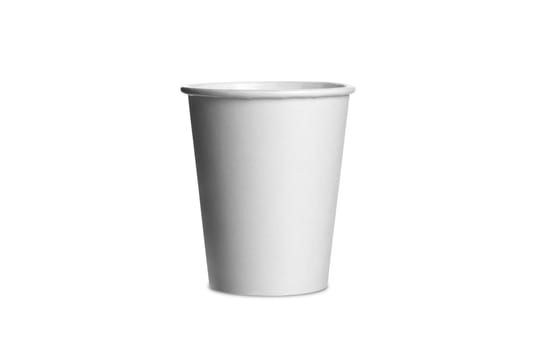 white paper glass isolated on white background