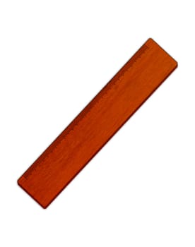 A wood ruler isolated over a white background
