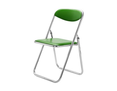 green plastic and steel chair for restaurant and cafe