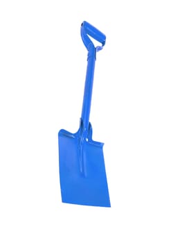 blue shovel under the white background for you