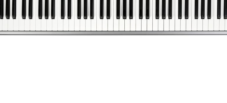 piano keyboard isolated on a white background