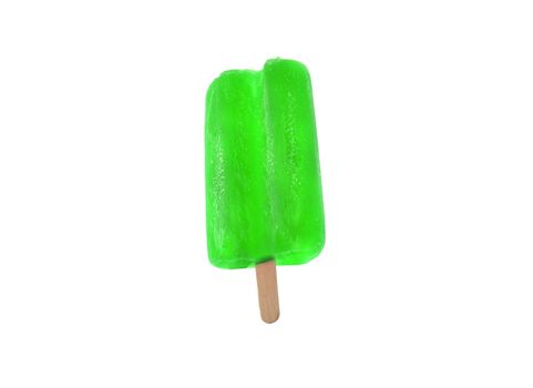 mint ice cream isolated on white background