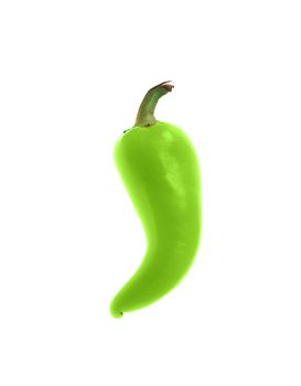 sweet fresh pepper isolated on white background