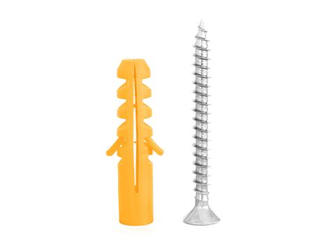 Screws isolated on a white backgruond .