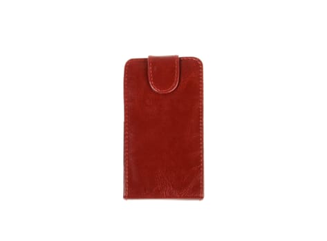 Red wallet isolated on a white background