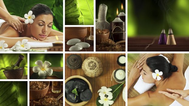 Spa theme  photo collage composed of different images






mix