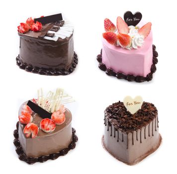 Collection cake, Ice-cream cake on background