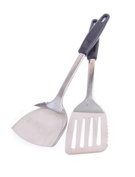 Kitchen utensils. Set of high quality kitchen utensils on white