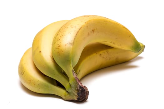 Bananas isolated on white background close up