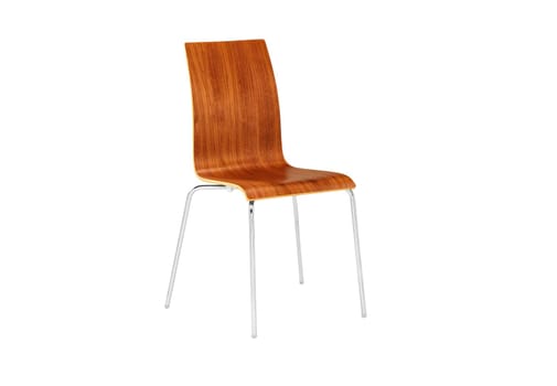 wood chair isolated on a white background