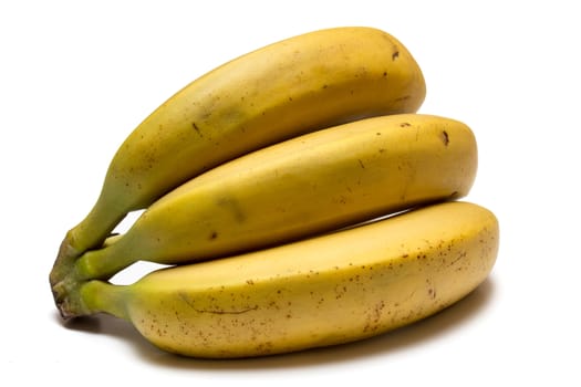 Bananas isolated on white background close up