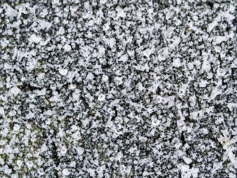 Ice Crystals Background in the Early Morning With a Shallow Depth of Field