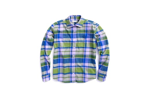 checkered shirt isolated on a white background