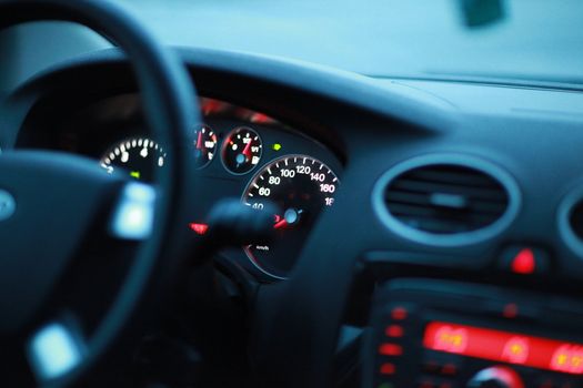 interior of the vehicle