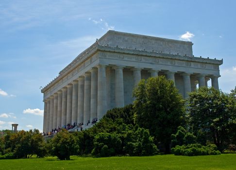 The Lincoln Memorial in Washington DC with Lots of Visitors