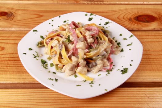 pasta with tomato sauce and meat for you