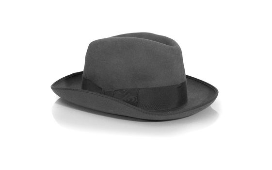 Black hat isolated on the white background