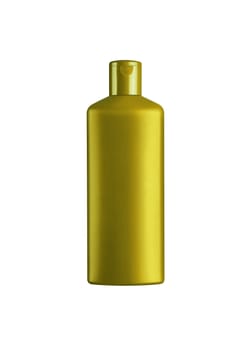 Plastic shampoo bottle on a white background