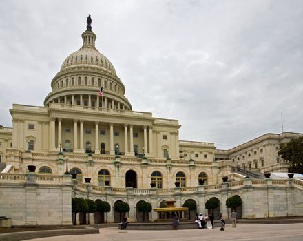 United States Capitol Building and Fountain in Washington DC