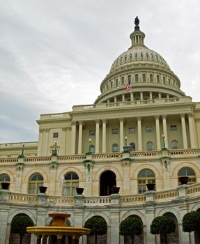 United States Capitol Building and Fountain in Washington DC