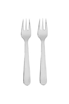 two forks photo on the white background