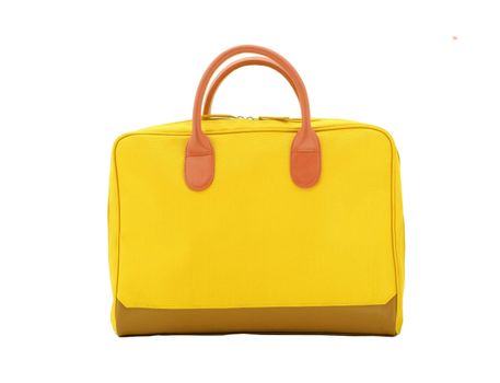 Yellow bag isolate on white background
