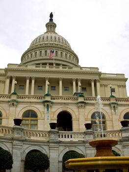 United States Capitol Building and Fountain in Washington DC