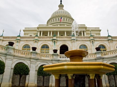 United States Capitol Building and Fountain in Washington DC