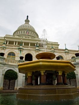 United States Capitol Building and Fountain in Washington DC