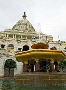 United States Capitol Building and Fountain in Washington DC