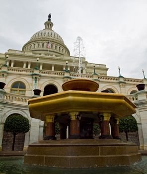 United States Capitol Building and Fountain in Washington DC