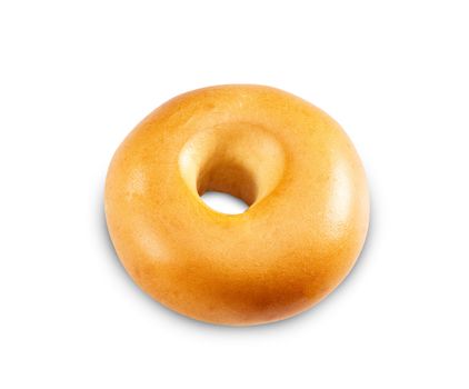 Fresh Bagel Isolated on a White Background