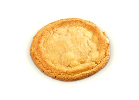 A whole apple pie isolated on white.