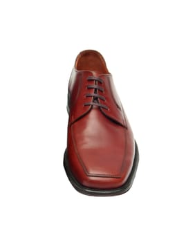 Brown man's shoes isolated on white background