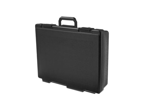 Black bag isolated on a white background.