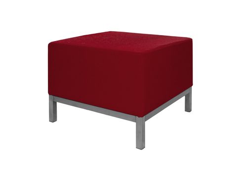 Red sofa isolated on white background